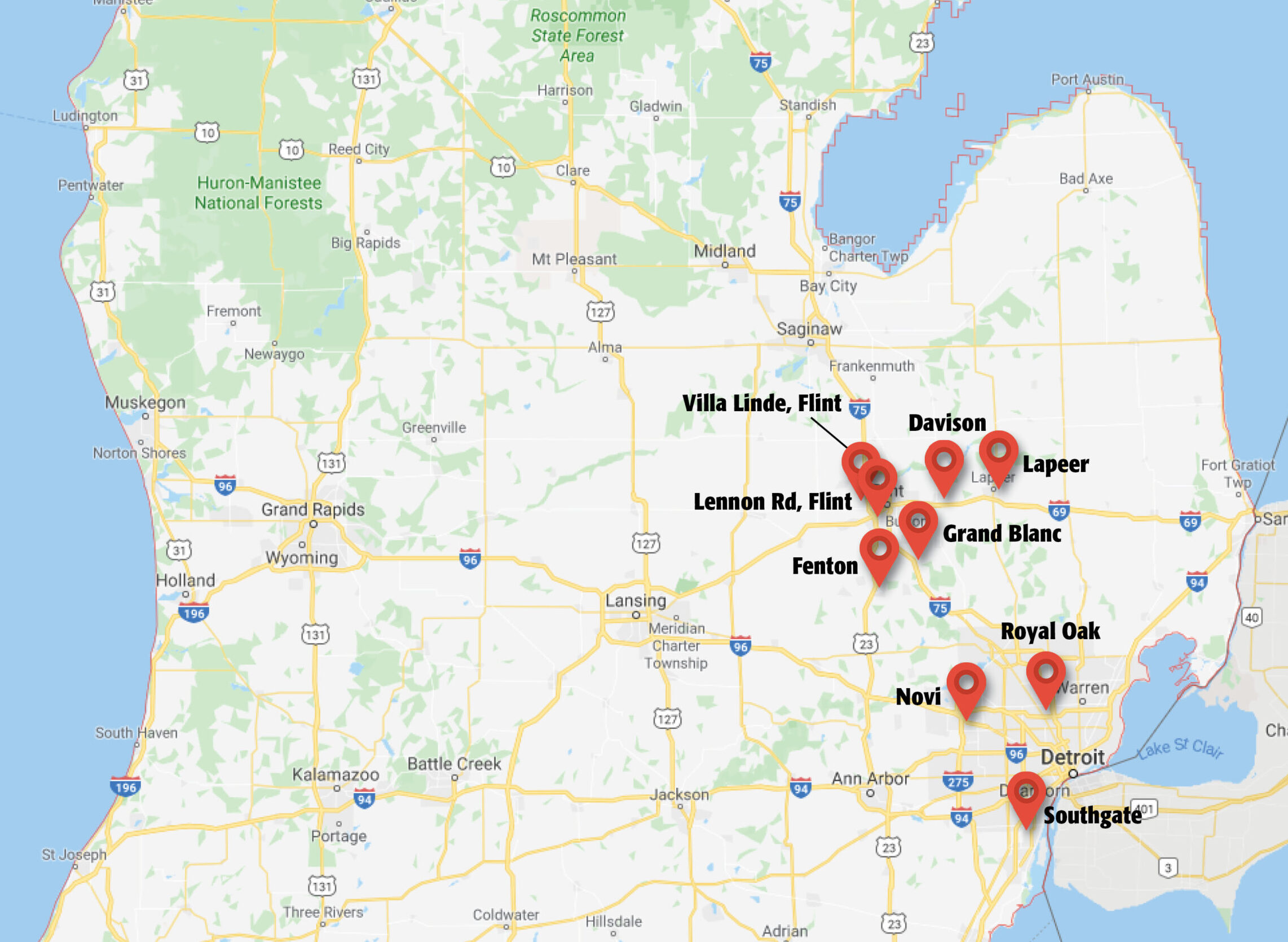 Locations Map